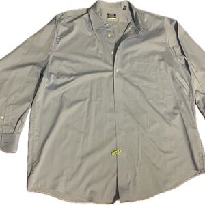 Men's Izod Light Blue button up Dress Shirt 18 1/2 neck. Career wear